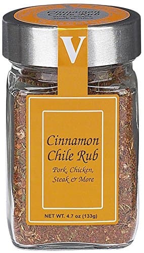 Cinnamon Chile Rub – Victoria Taylors 4.7 OZ Jar – Organic Blend of Red Peppers, Nutmeg, Chipotle, Ginger, Chili, Demerara Sugar, and Herbs like Parsley, Garlic, Green Onion and Onion makes a Gourmet Spice Mix – Ideal Seasoning for: Chicken, Pork, and Steak. Dry Rub makes any Meat delicious for the Grill!