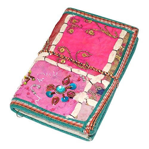 Handmade Paper Patchwork Embroidery Printed Diary