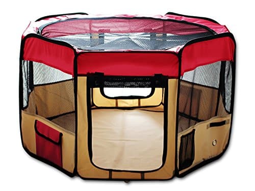 ESK Collection Red Pet Tent Exercise Pen Playpen Dog Crate XS