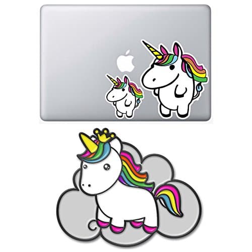 Princess Rainbow Unicorn Sticker AND Lapel Pin with BONUS Sicker! COMBO!!!