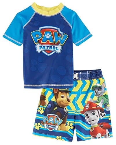 Nickelodeon Paw Patrol Toddler Rash Guard and Swim Trunks/Shorts Set