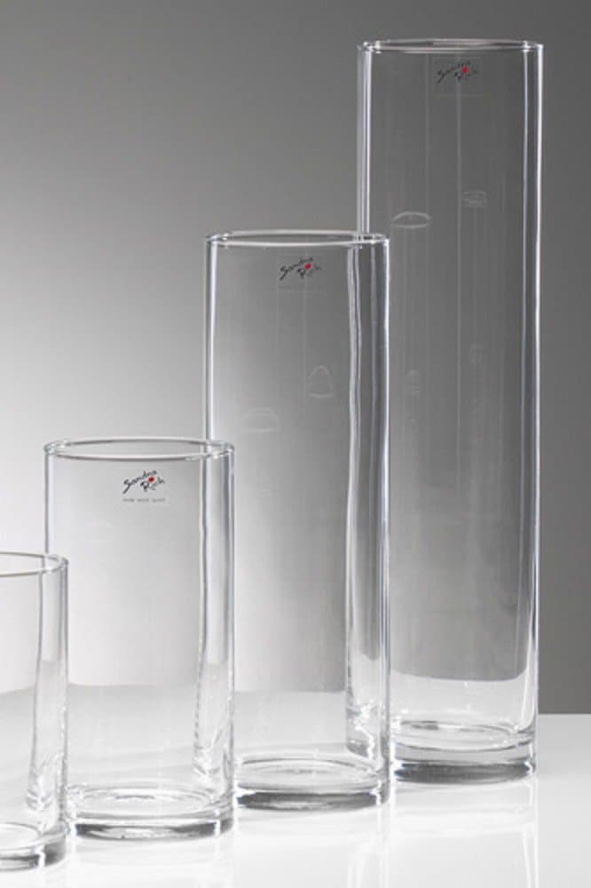 CYLI Glass Table Flower Vase 30 cm Cylinder, Glass, Höhe: 30 cm, Durchmesser: 10 cm, 1 item