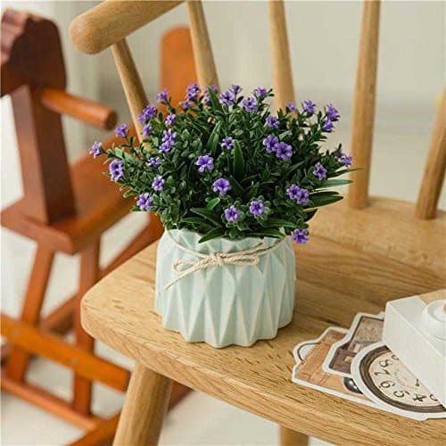 Jhyflower New Design Dried Flower Bouquet Plastic Fake Flower Artificial Flower Ornament Decoration Living Room Home Flower Arrangement Flower Pink Blue Bottle+Starry Purple