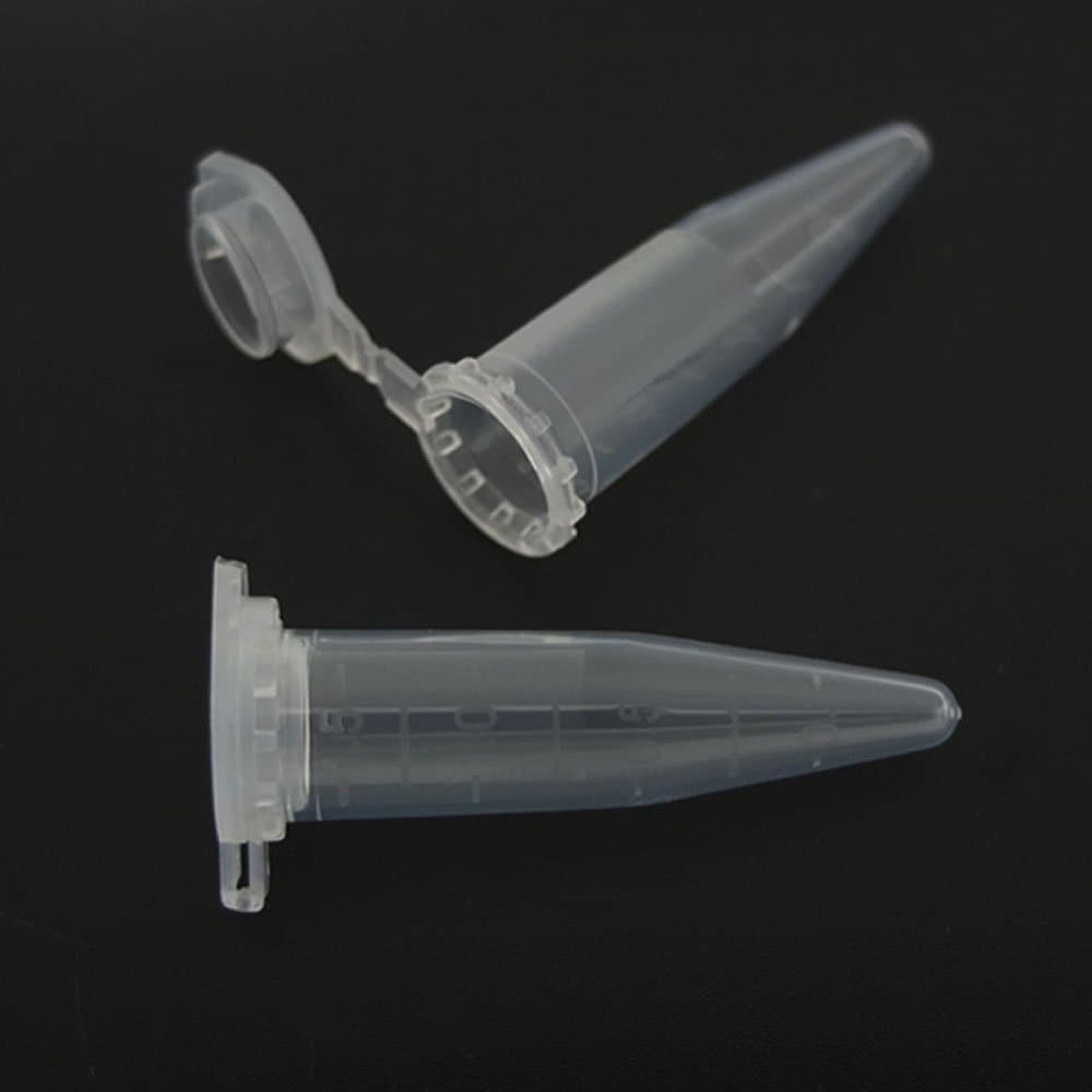 Bluemoona 200 Pcs - 1.5ml non-sterile Centrifuge Microcentrifuge Tubes Plastic Clear Test Vials Sample