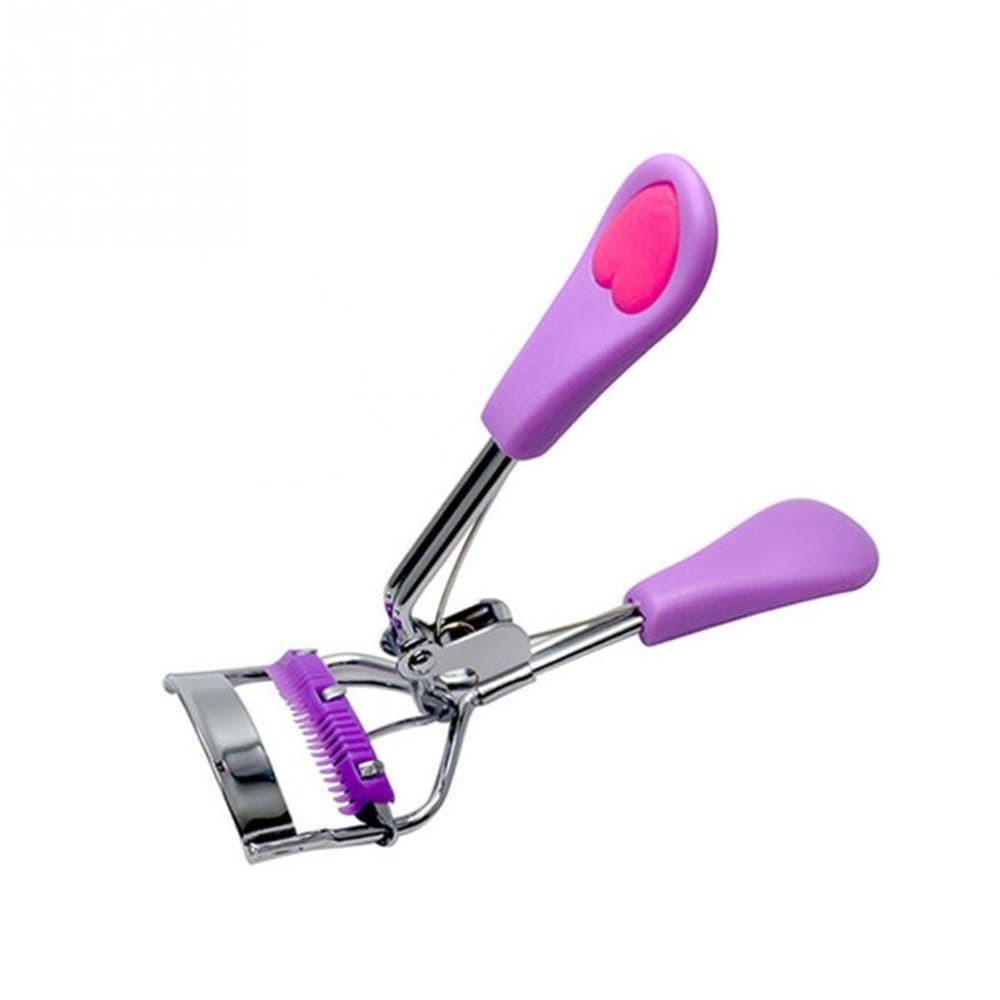 Eyelashes Curlers Nature Curl Steel False Eyelashes Women Pro Handle Eye Lashes Curling Clip Eyelash Cosmetic Makeup Tools Accessories For Women (Purple)