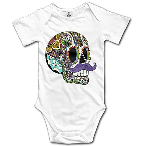 Sugar Skull Beard Cute Baby Onesie Bodysuit
