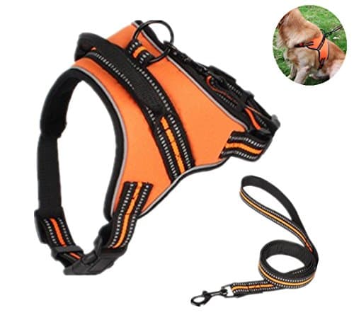 No Pull Dog Harness No Choke No Slip Pet Vest Adjustable Reflective Harness for Small Medium Large Dogs With Handle Dogs Easy Control included Dog Leash