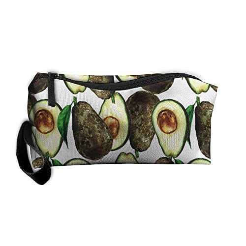 Sliced Fruit Avocado Zippered Pencil Case, Makeup Bag, Organizer Holder 3D Printed Travel Toiletry Bag