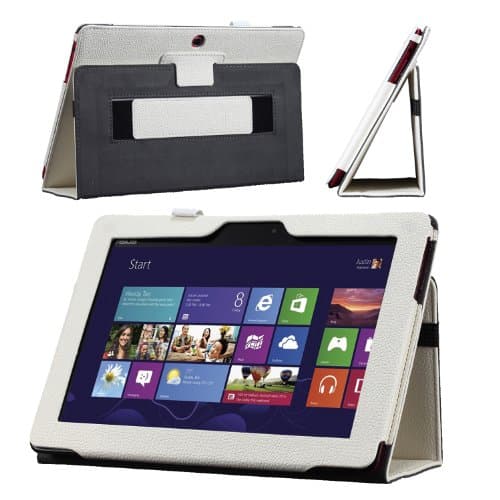 ASUS MeMo Pad 10 Smart ME301T Case - Poetic ASUS MeMo Pad 10 Smart ME301T Case [BaseBook Series] - [Slim-fit] [Professional] PU Leather Slim Folio Case for ASUS MeMo Pad 10 Smart ME301T 10.1 Tablet White (3 Year Manufacturer Warranty From Poetic)