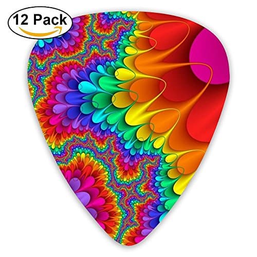 Yenba Tie Dye Gauge Jazz Medium Guitar Picks (12-Pack) Boys Large 0.46/0.71/0.96 Mm Guitar
