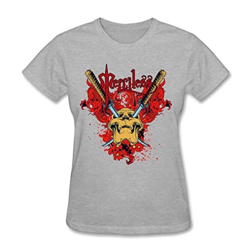 GENPO Ruthless Merciless Heartless Pitiless Womens Short Sleeve T-Shirt Size XL Gray