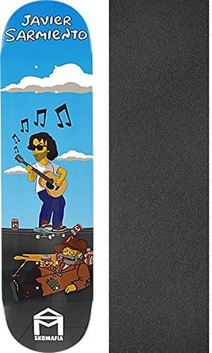 Sk8mafia Skateboards Javier Sarmiento Pimp Suns Skateboard Deck - 7.75" x 31.75" with Black Magic Griptape - Bundle of 2 items