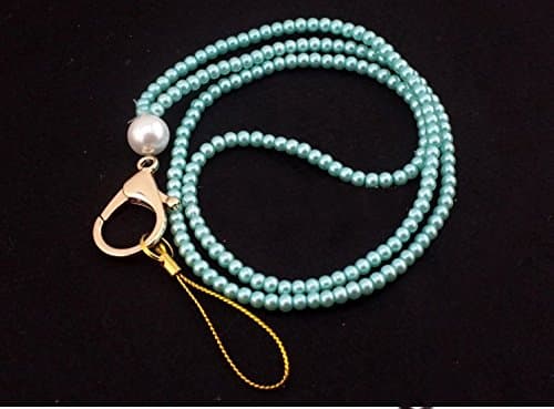 Surpriseyou(TM) String of Pearls Long Neck Strap Lanyard Keychain Holder for Cell phone ipod mp3 mp4 USB Flash Drive ID card badge and other Electronic Devices (Blue)