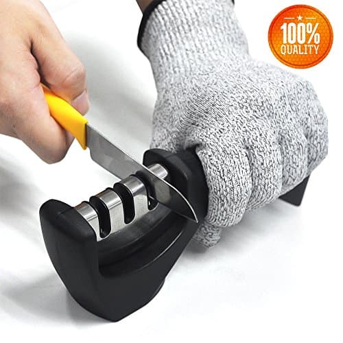 Kitchen Knife Sharpener Tool for Household-Carikaien New Arrival, 3 Stage Diamond Coated Sharpening