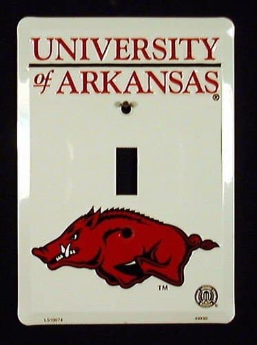 Pride Plates Arkansas Razorbacks Light Switch Cover (Single) Arkansas Razorbacks Light Switch Guard Protection Cover (Single)