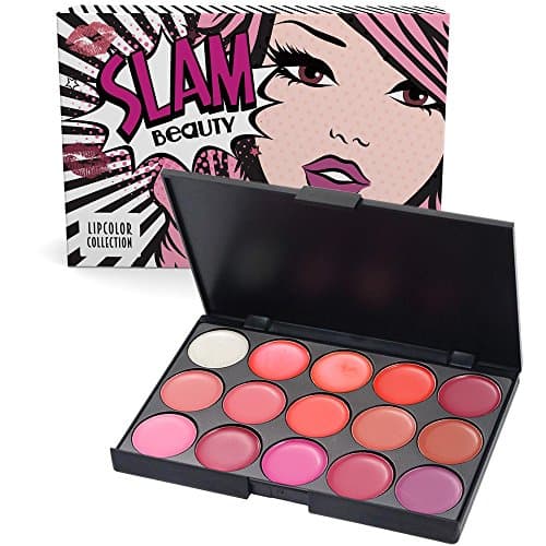 Slam Beauty Matte Lipstick Palette – 15-Color Lip Premium Makeup Set – The Ultimate Cosmetic Lipstick Palette Kit – Color Your Lips Beautiful!