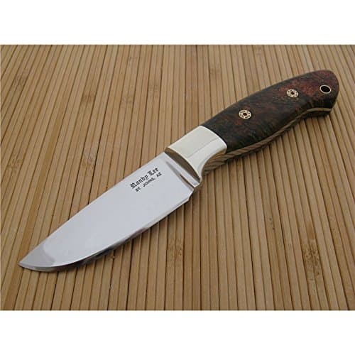 Randy Lee DP 4464 Dyed Box Elder Hunter Custom Knife