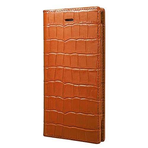 iPhone 6 luxury leather case, crocodile pattern, by Gramas (tan)
