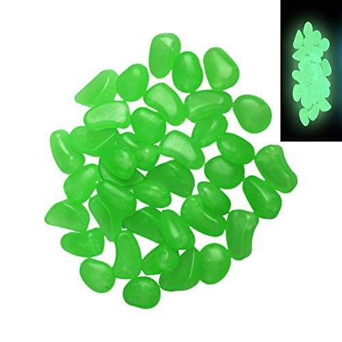 Green Aquarium Fish Tank 100Pcs Glow In The Dark Stones Pebbles Rock For Aquarium Fish Tank Garden D?cor Set38
