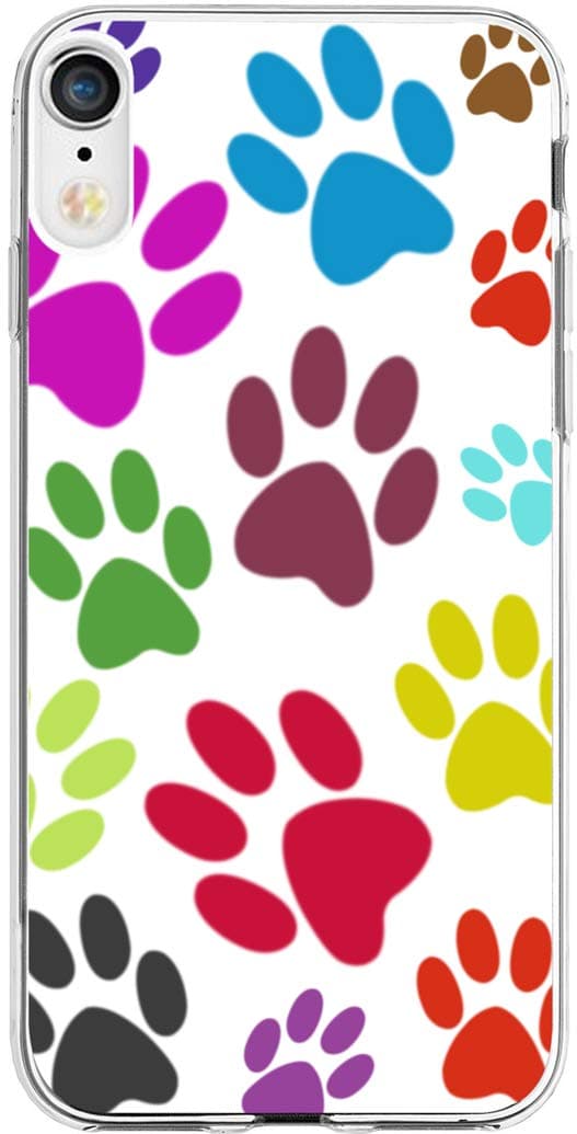 Case for Phone XR Art Work & MUQR Gel Silicone Slim Drop Proof Protection Cover Compatible with iPhone XR/10R 6.1 Inches 2018 & Dog Claw