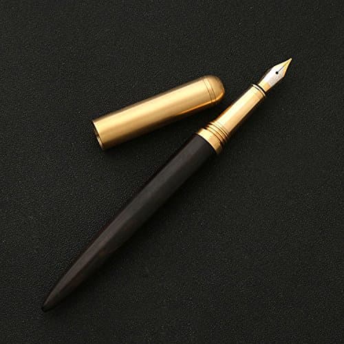 Fountain Pen Writing Set Case 100% Handcrafted Bamboo Vintage Collection with Ink Refill Converter Best Signature Calligraphy Antique Executive Business Gift Pens - 100% Quality Guarantee