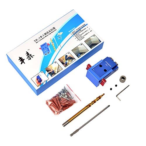 SHUOGOU Mini Pocket Slant Hole Jig Kit + 9.5mm Step Drilling Bit Dowelling Jig Wood Work Tool Set