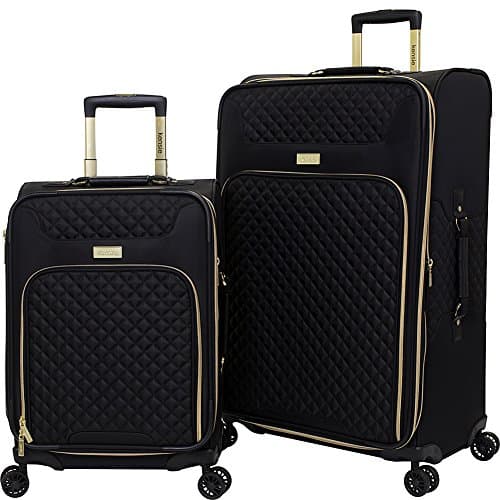 Kensie Luggage 2-Piece Softside Expandable Dual-Spinner Luggage Set (Black)