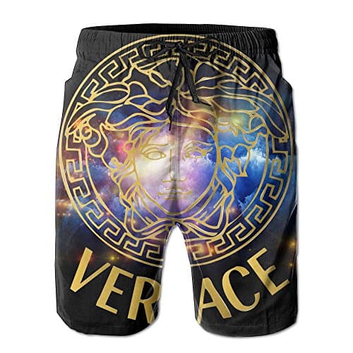 Versace_Gold_Logo_ Mens Beach Quickly Drying Beach Shorts Pants