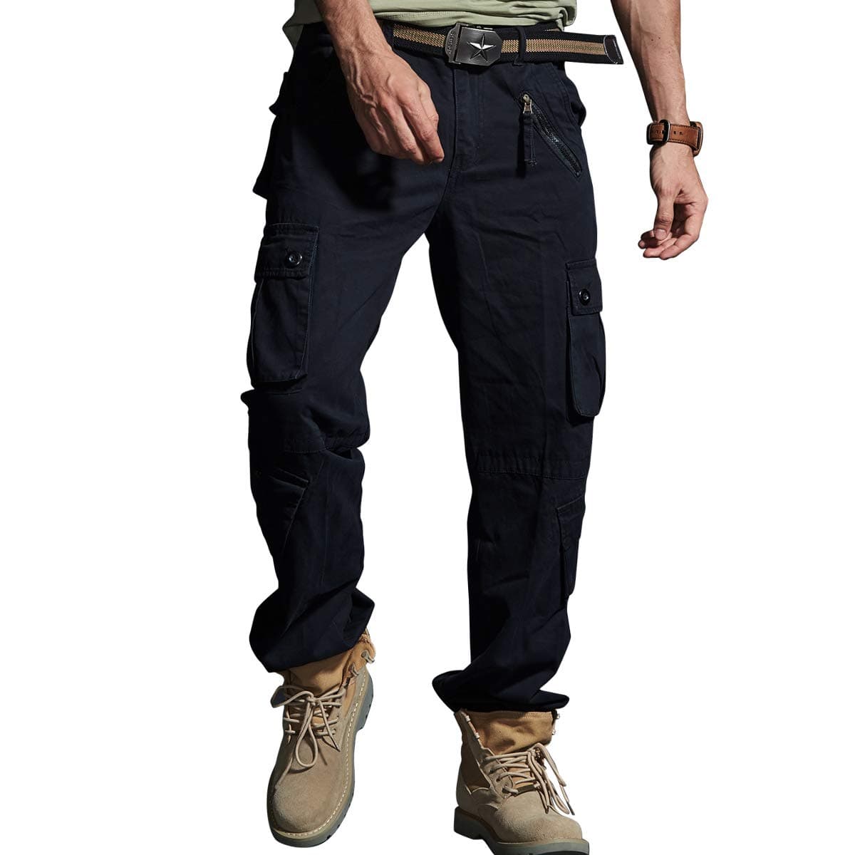 Men’s Cargo Relaxed Fit Pants Tactical Army Trousers Combat Work Military
