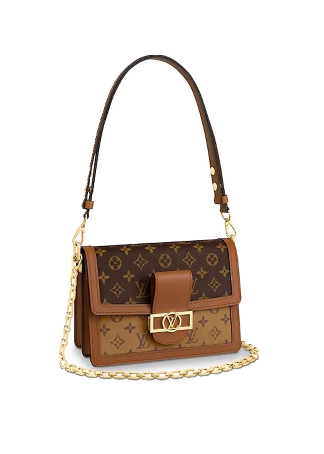 Women's fashion handbag M44580 Monogram canvas Removable mini dauphine bag