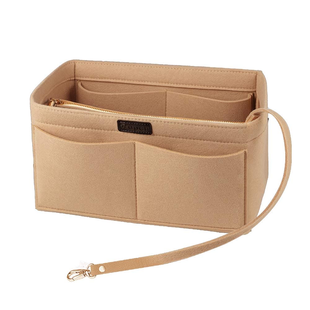 Purse Organizer Insert, Ropch Felt Handbag Organizer with zipper Bag Organizer