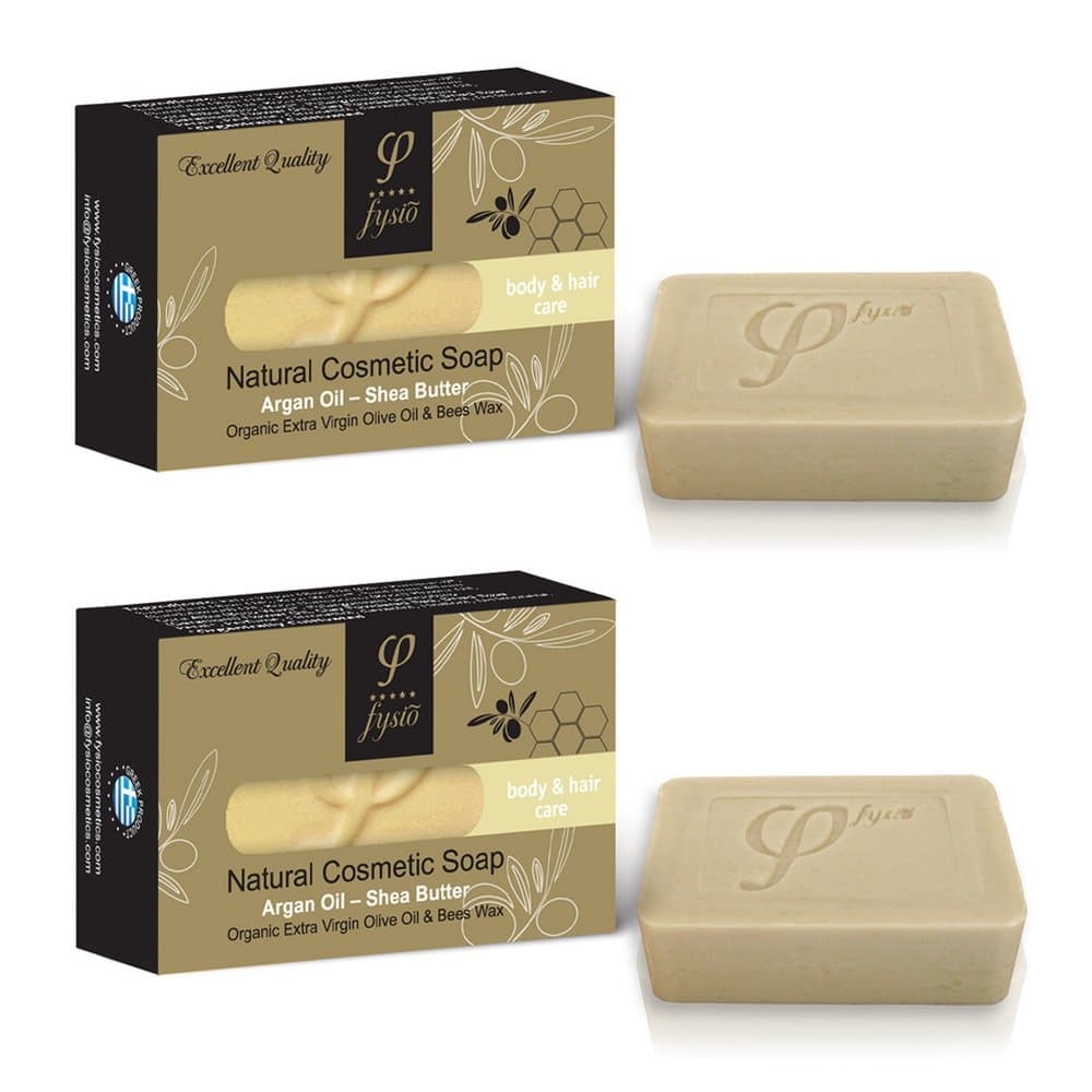 Olive Oil Soap with Argan Oil & Shea Butter For Body & Hair Care 100gr (Pack Of 2)