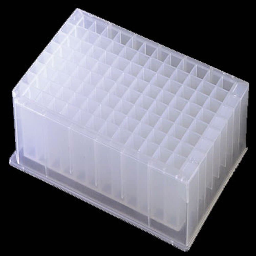 96-Well Deep Well Plate, 2.0ml, Square Wells, Sterile, 25 Plates/Unit