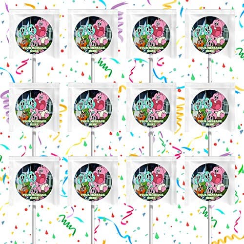The Amazing World of Gumball Party Favors Supplies Decorations Lollipops 12 Pcs