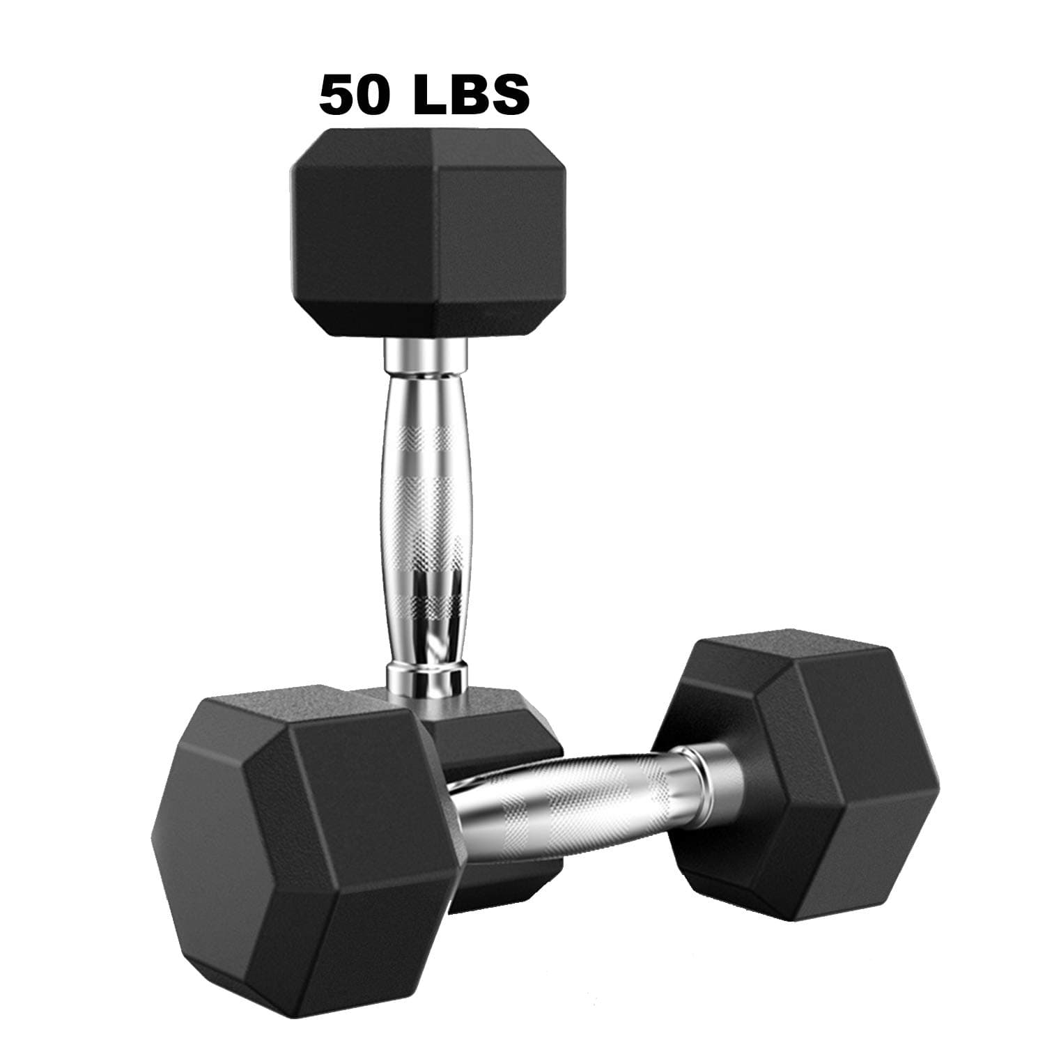 Joopee Rubber Encased Hex Hand Dumbbell Weight - 1 Pair Hex Dumbbells for Strength Training, Weight Loss, Workout Bench, Gym Equipment, and Home Heavy Dumbbells