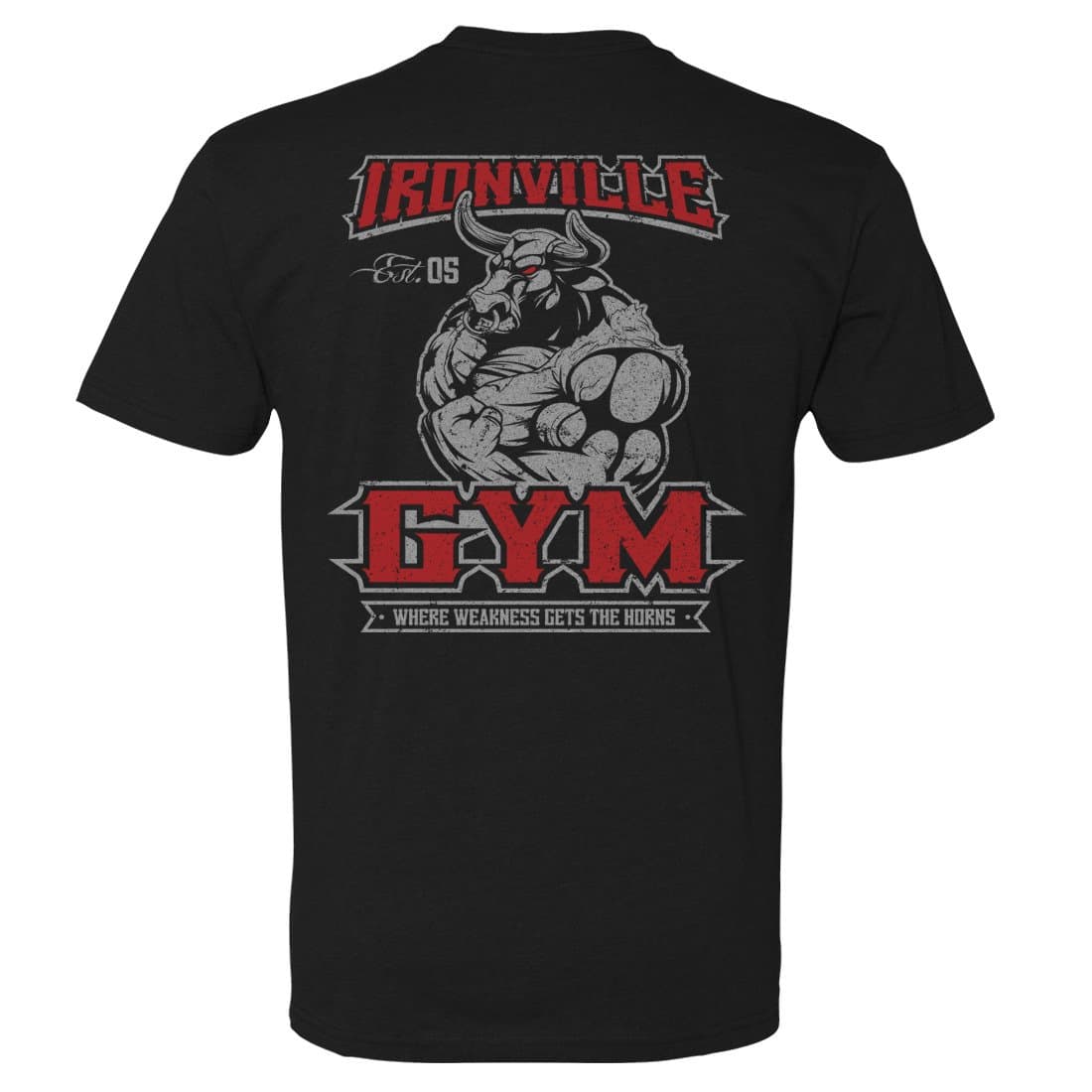 Ironville Gym Next Level Bull Horns Powerlifting Blend T-Shirt