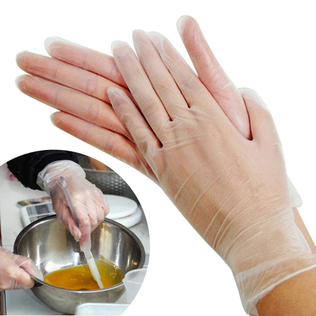 Tremaker Disposable Gloves, Nitrile Gloves Cleaning Work Gloves Free Hand Germ Protection Safety Gloves Box of 20 White