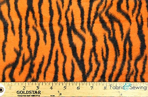Orange Tiger Anti-Pill Polar Fleece - Plush Fabric Polyester 13 Oz 58-60"