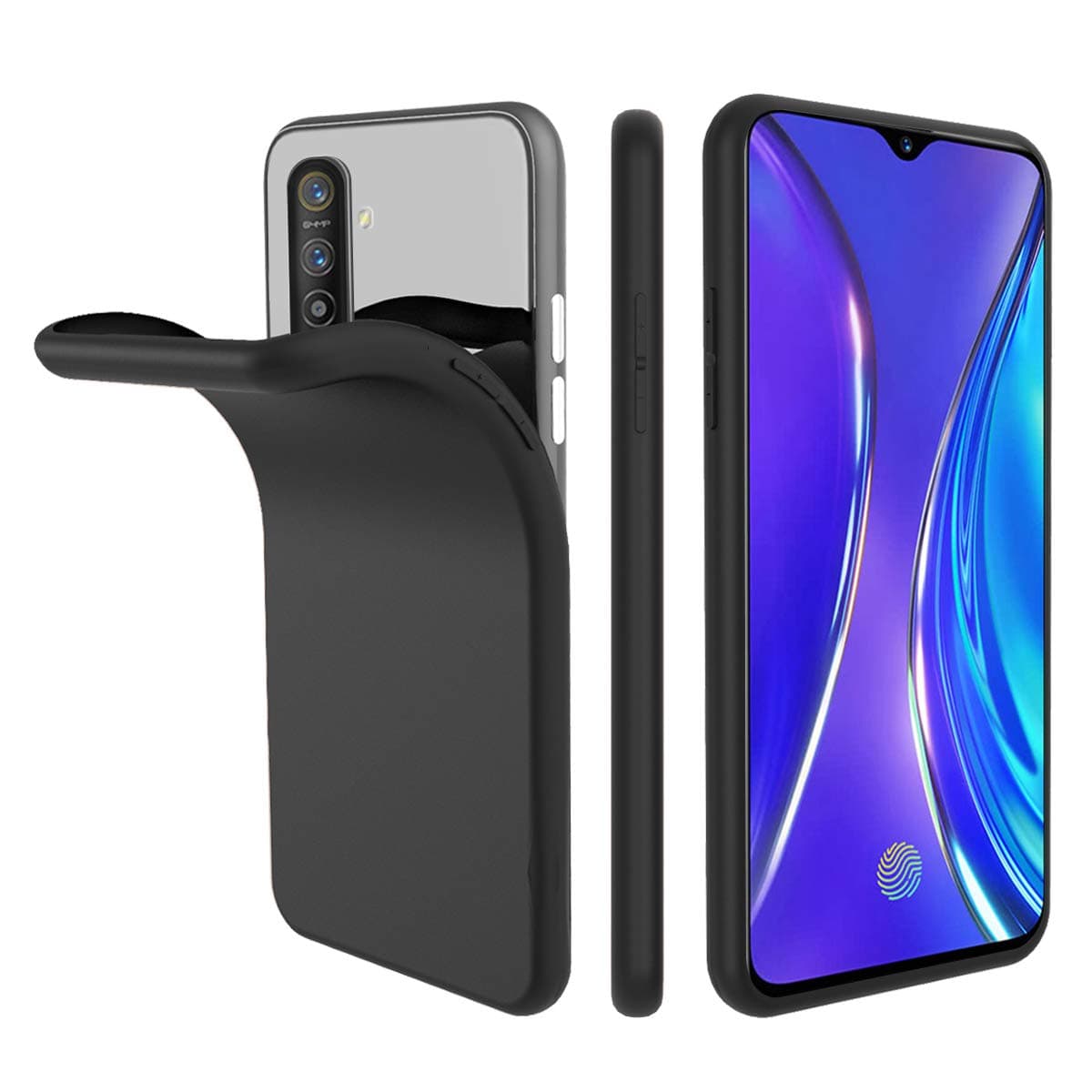 Compatible with Oppo Realme X2 Case,Oppo Realme X2 Case, FugouSell Premium Rugged Dual Layer Heavy Duty Protective Bumper Back Case Shock Absorption Cover for Oppo Realme X2 (Black)