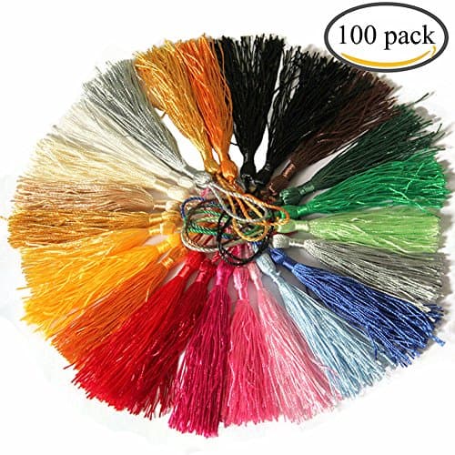 100pcs Handmade Soft Craft Mini Tassels with Loops for Jewelry Making DIY Projects