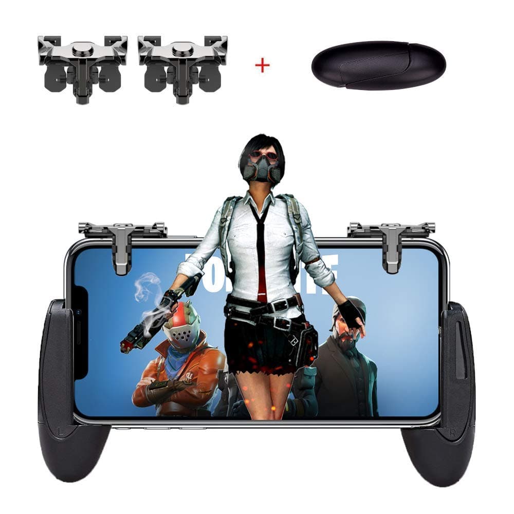 Mobile Game Controller, Sensitive Shoot Aim Trigger Fire Buttons L1R1 Joystick Knives Out Rules of Survival for Android iOS