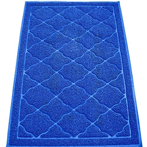 KW Pets Extra Large Cat Litter Mat Non-Toxic, Soft, Easy to Clean Cat Litter Tracking - Best Kitty Litter Catcher with Litter Trapping Mesh to Prevent Litter Scatter for Litter Free Floors