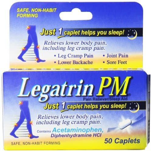 Legatrin PM Pain Reliever/Sleep Aid Caplets 50 CP - Buy Packs and SAVE (Pack of 2)