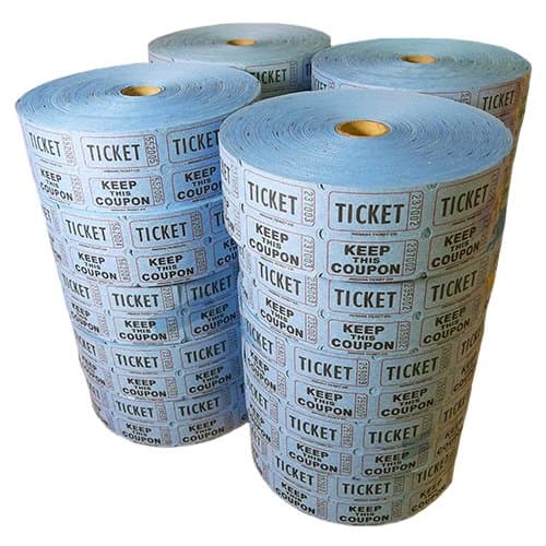 Muncie Novelties Double Roll Tickets Full Case - Blue (2000x20)
