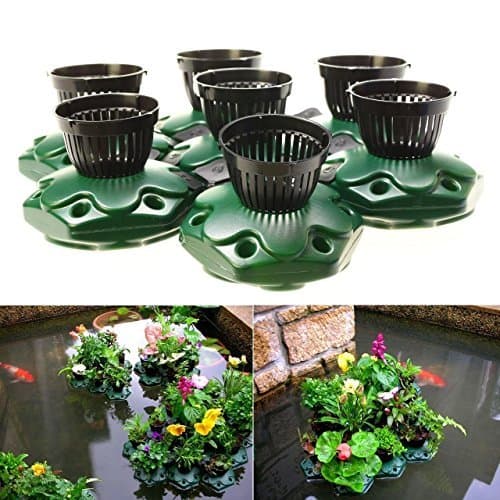 7pcs Aquaponics Floating Pond Planter Basket Kit - Hydroponic Island Gardens by Aquarium Supplies