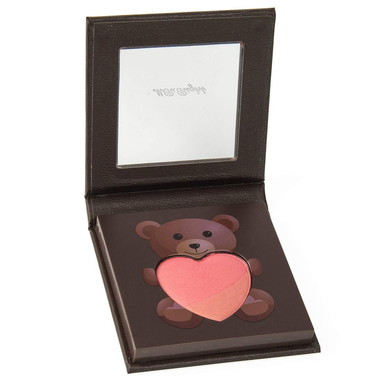 TZ COSMETIX - Teddy Bear Heart-shaped Makeup Blush Set - include Shimmer and Matte effects - High Pigmented and Smooth Blusher & Contour Cosmetics Kit comes with 2 Magnetic Pans (No.01)