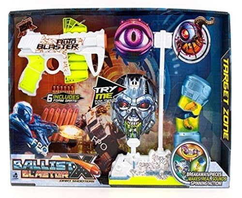 Mamatoy MMA56000 Targetzone X – Dart shooting gun with realistic lights and sounds and 3 targets!