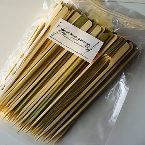 Bamboo Skewers, Appetizer Picks, Bamboo Paddle Sticks, 7 Inch, Natural Bamboo Paddle Pick BBQ Skewers, For Food, Barbecue Grill, Party, Sandwich, Cocktail,Kabob (200pc)