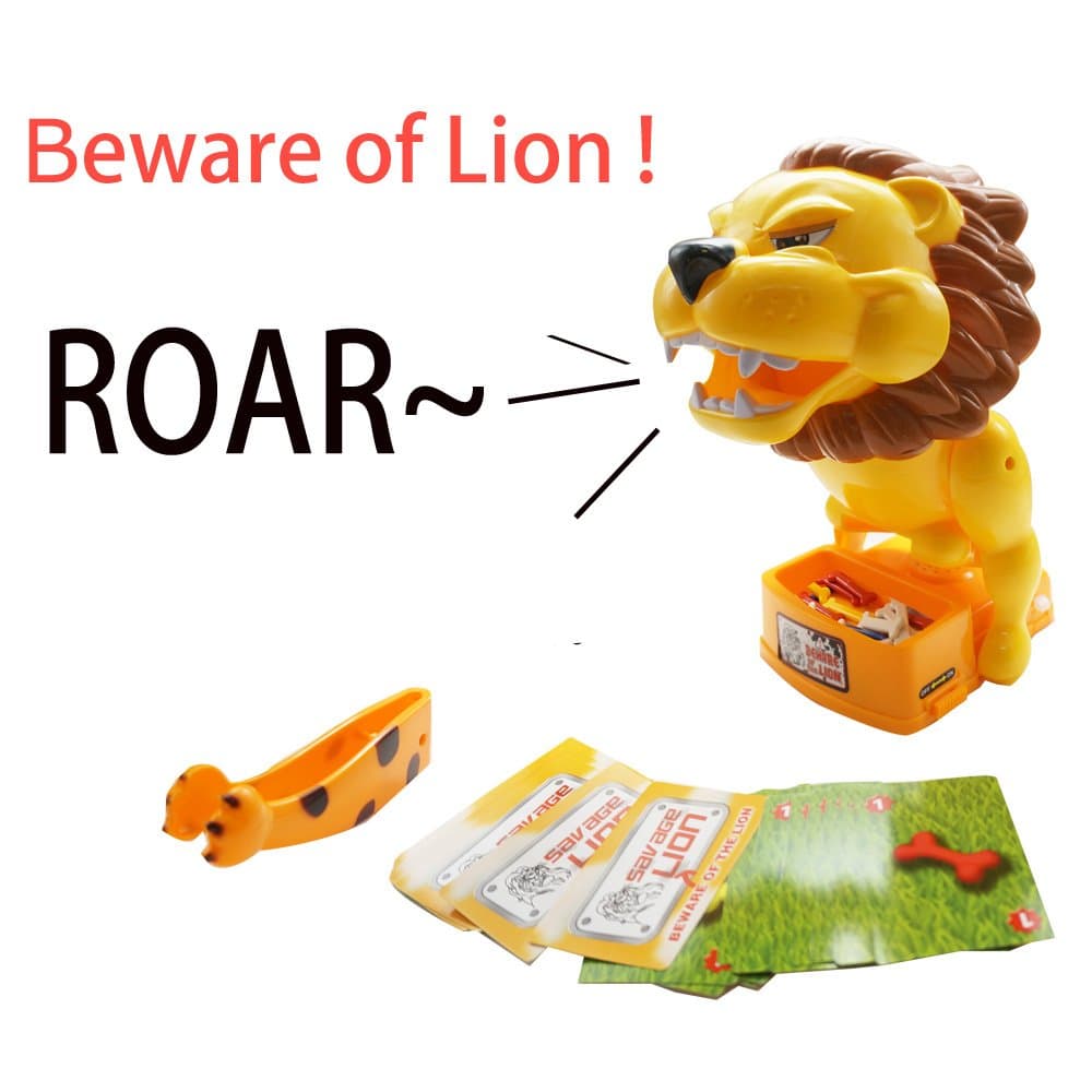 SingyepFunny Trick Toys Beware of The Dog Upgrade Version Beware of The Lion/Simba Interactive Table Toys Game for Adult Kids Risk Game Don't Take Dog's Bones Game Party Game