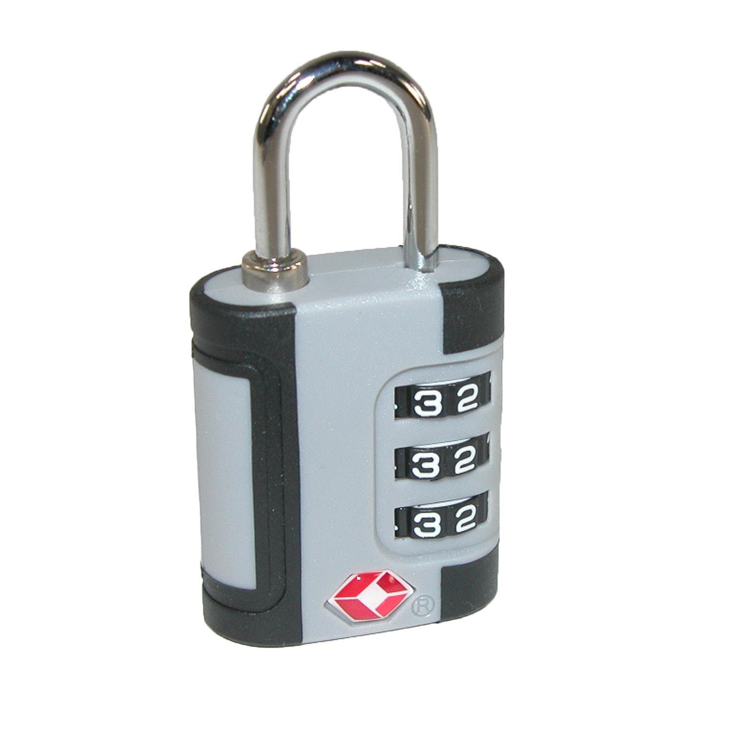 En RouteEnroute Easy to Read Luggage Combination Lock, Silver